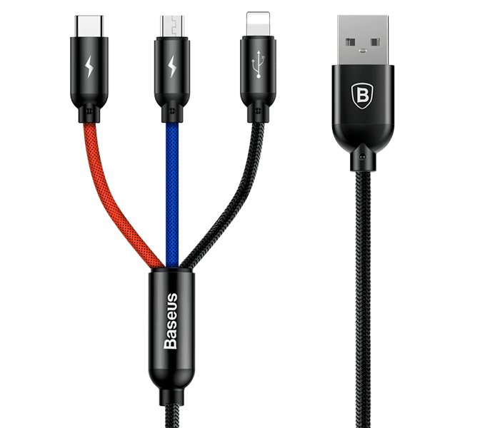 Baseus Three Primary Colors 3-in-1 Cable